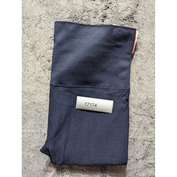 Spanx Wide Waist Seamless Moto Leggings Women's Size Large Blue - Picture 12 of 12